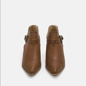 Brown Cut Out Western Angle Boot